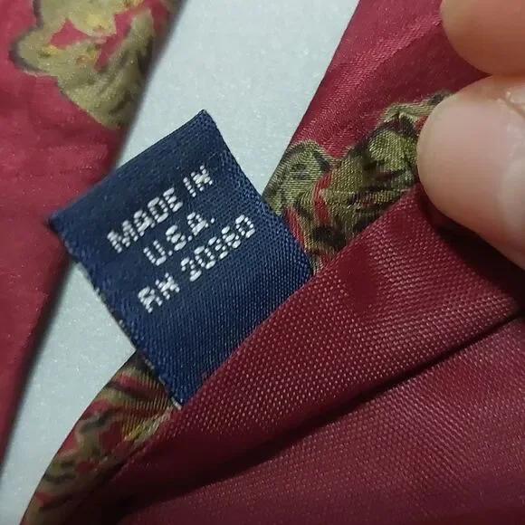 Vintage Valentino Giovanni Paisley Floral 100% Silk Men's Neck Tie Made in USA - Picture 5 of 6